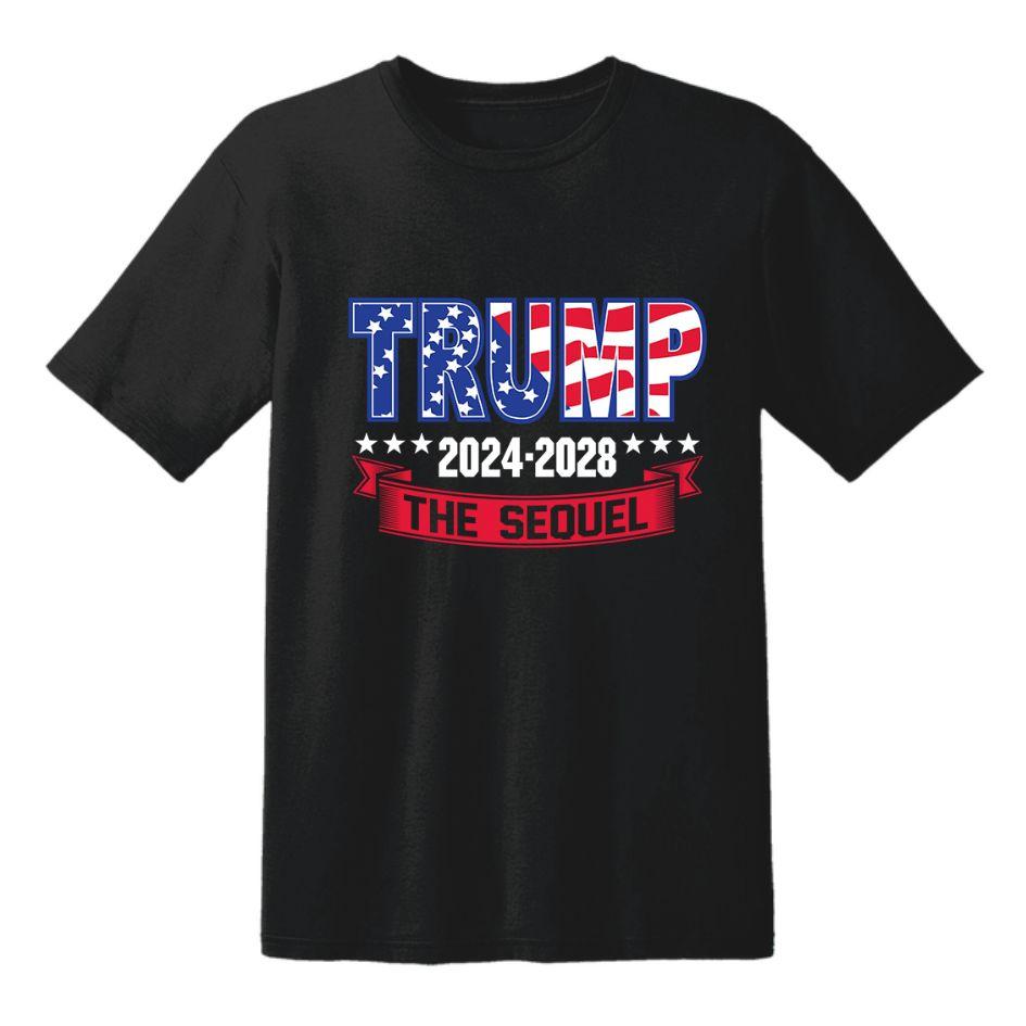 Trump 2024-2028 "The Sequel" T-Shirts - Black XXXL image