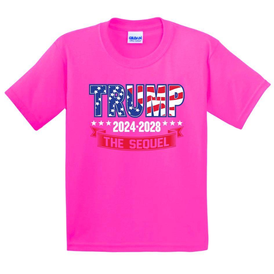 Trump 2024-2028 "The Sequel" T-Shirts - Pink XXL image