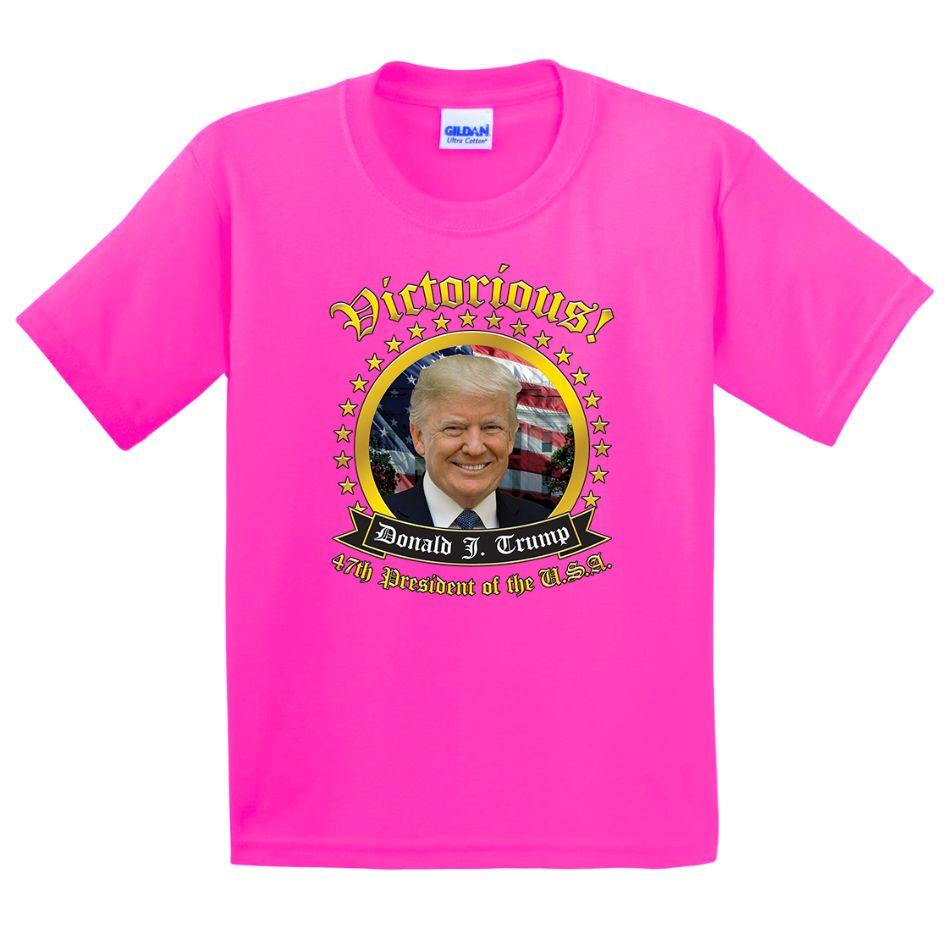 Trump "Victorious!" T-Shirts - Pink XXL image