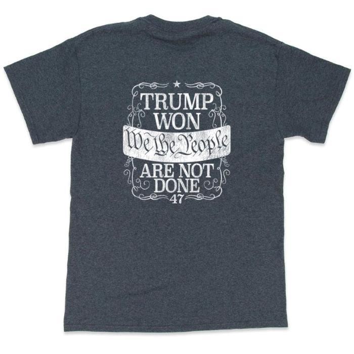 "Trump Won - We Are Not Done " T-Shirts - Dark Heather XXL image