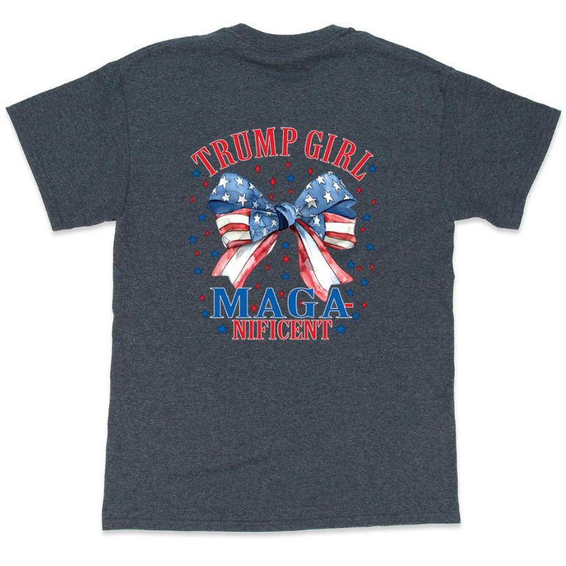 "Trump Girl - MAGAnificent" T-Shirts - Dark Heather XXXL image