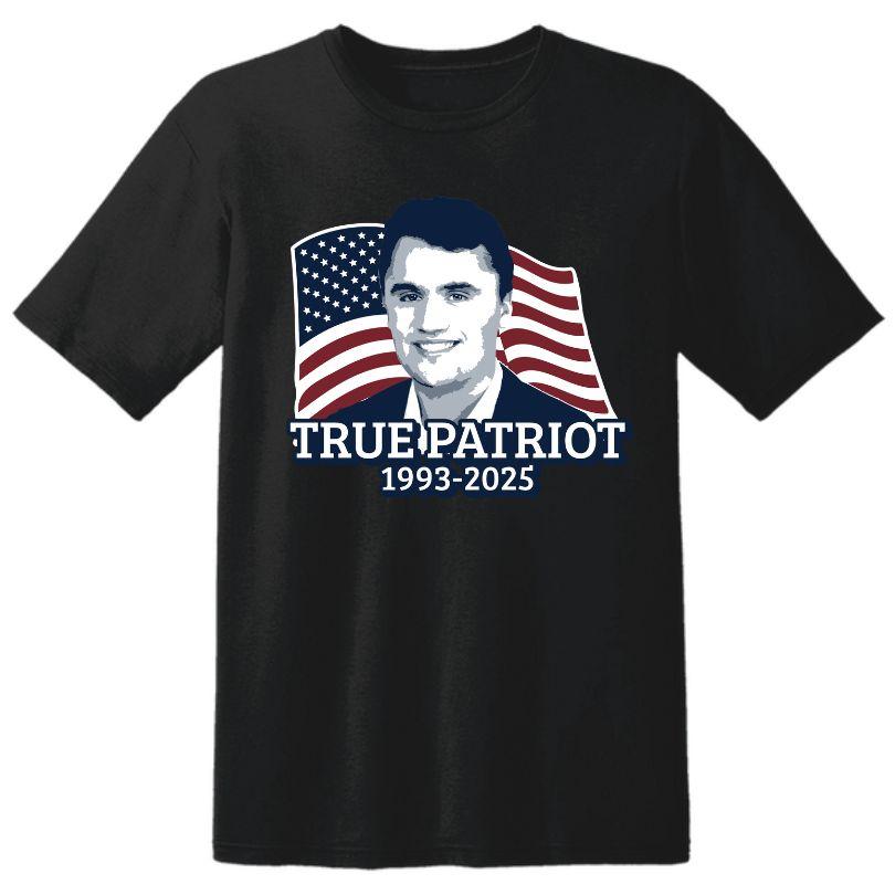 Charlie Kirk "True Patriot" T-Shirts - Black XXXL image