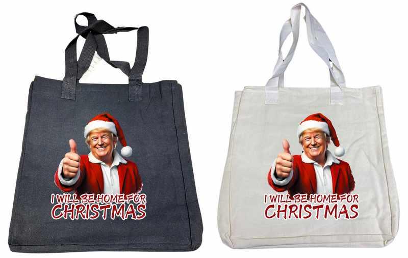 Trump "I Will Be Home For Christmas" Tote image