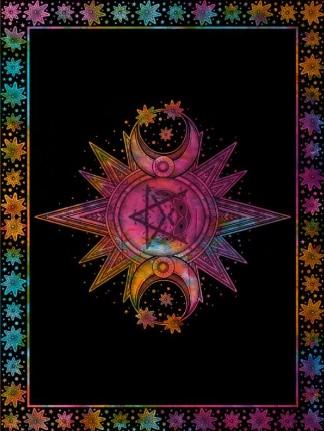 Tie Dye Moon & Star Tapestries image