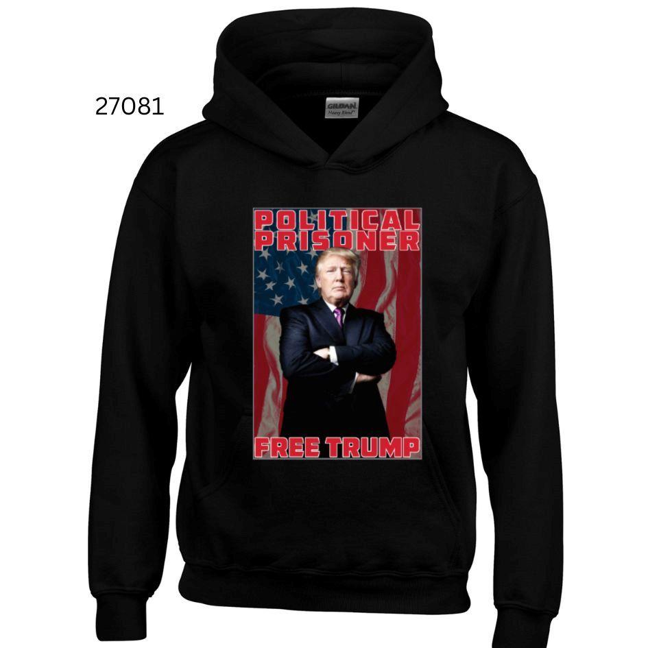 "Political Prisoner - Free Trump" Black Hoodies image