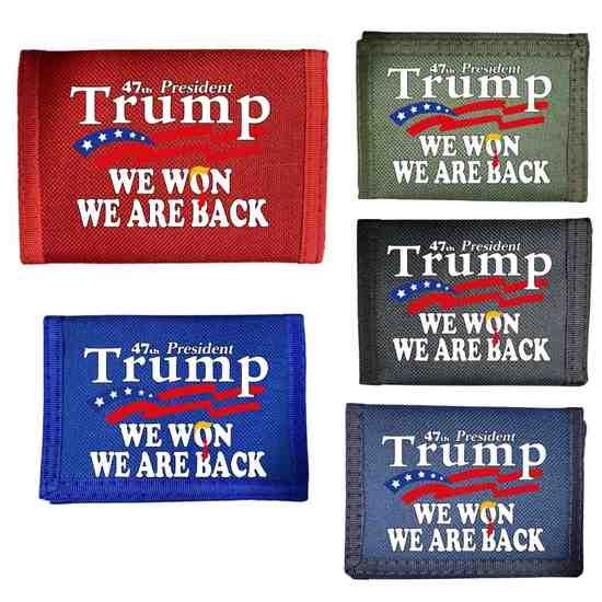 Trump "We Won - We Are Back" Tri-Fold Wallets - Assorted image