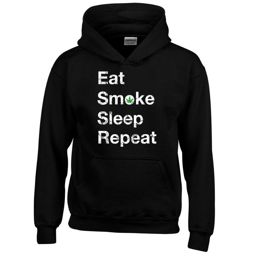 "Eat Smoke Sleep Repeat" Marijuana T-Shirts - Black M/L/XL image