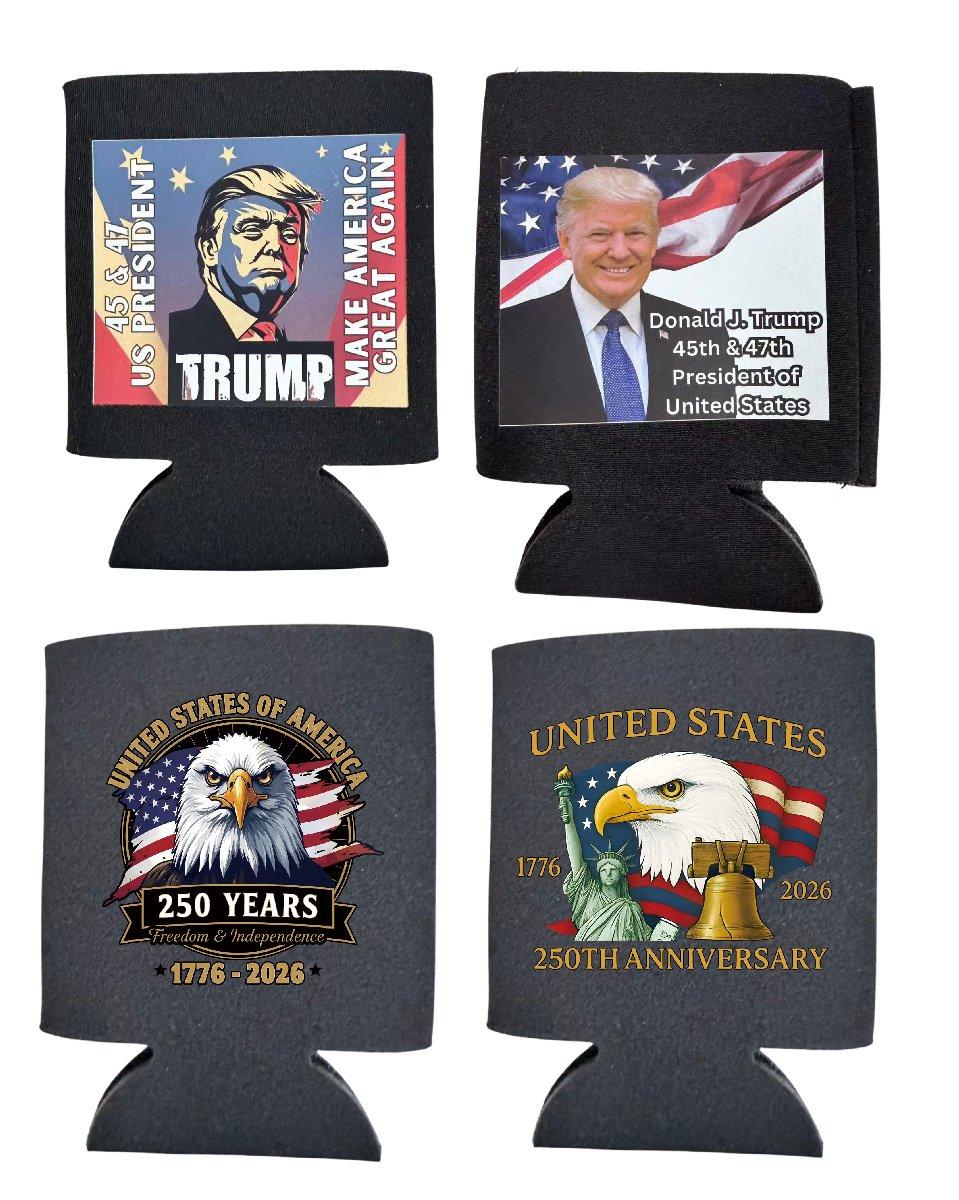 Koozies Trump 45th 47th President (250 Anniversary) image