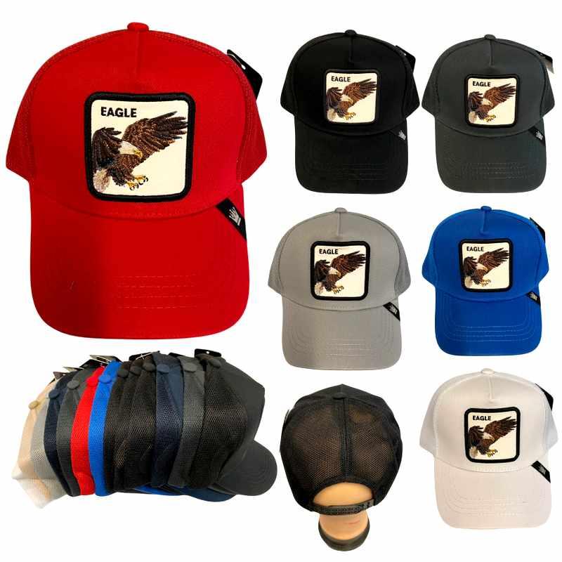 Eagle Patch Mesh Trucker Hats - Assorted image