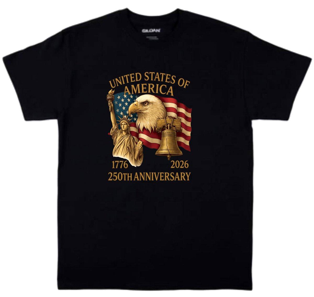 205th Anniversary Golden Color Black T-shirt XXL image