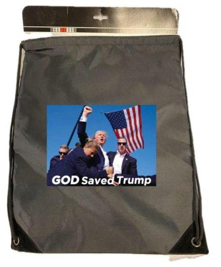 Trump 2024 "God Saved Trump" Backpacks image