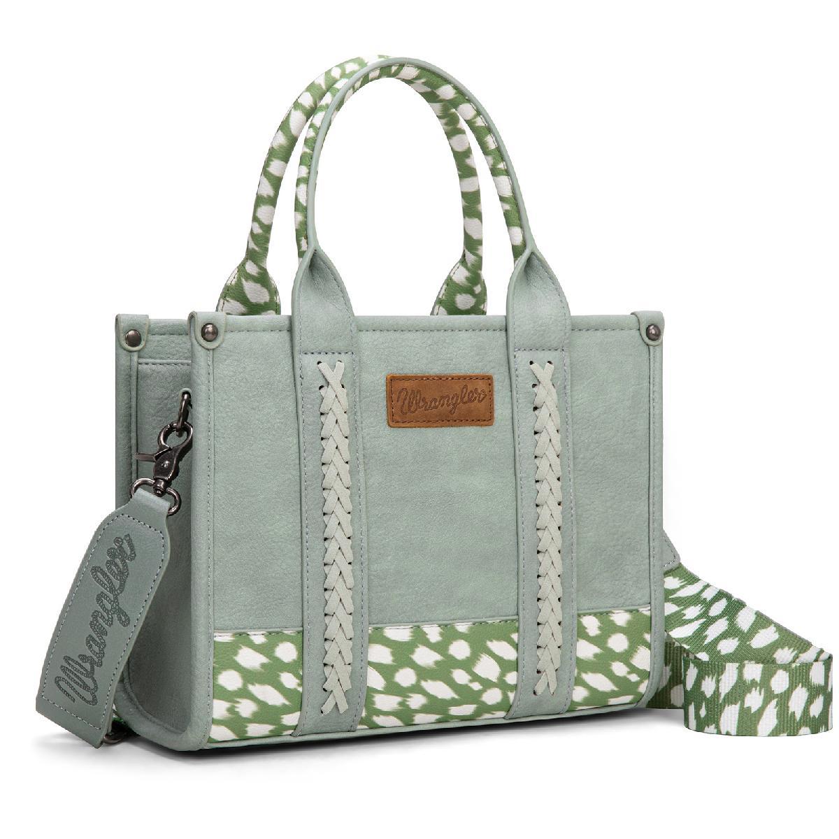 Wrangler Deer Print Concealed Carry Tote & Crossbody - Mint image