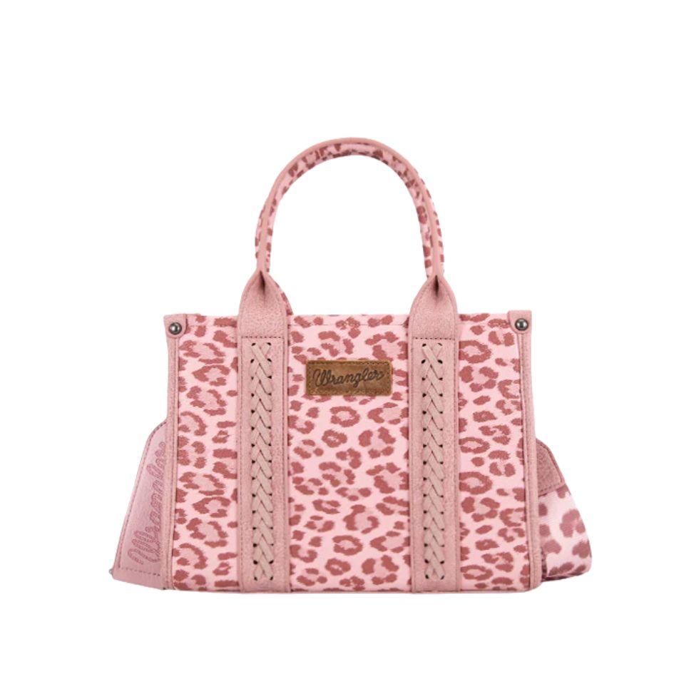Wrangler Leopard Print Concealed Carry Tote Bag - Pink image