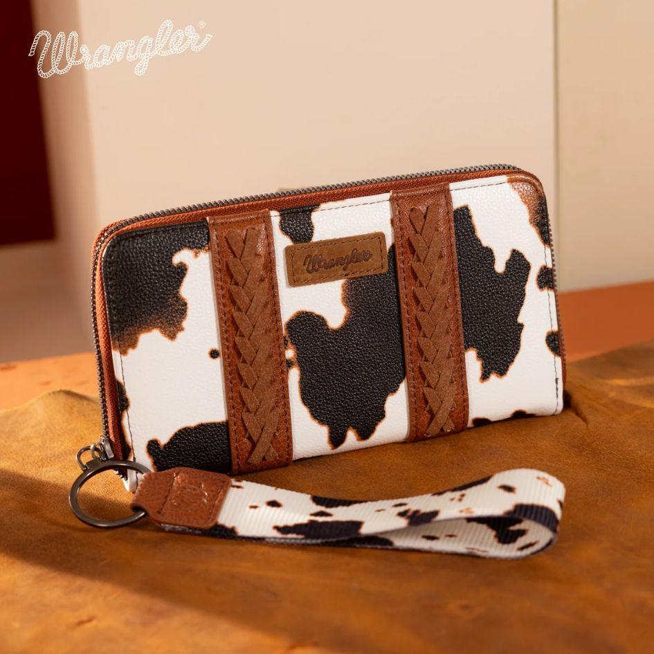 Wrangler Cow Print Wallet - Brown image
