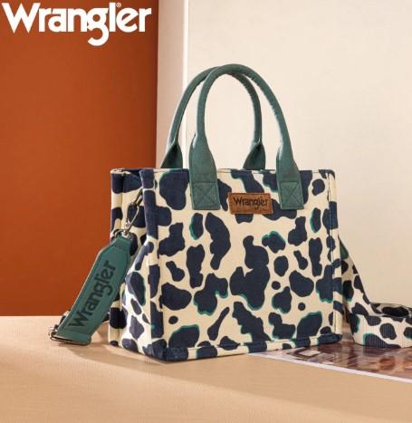 Wrangler Cow Print Concealed Carry Tote & Crossbody - Dark Turquoise image