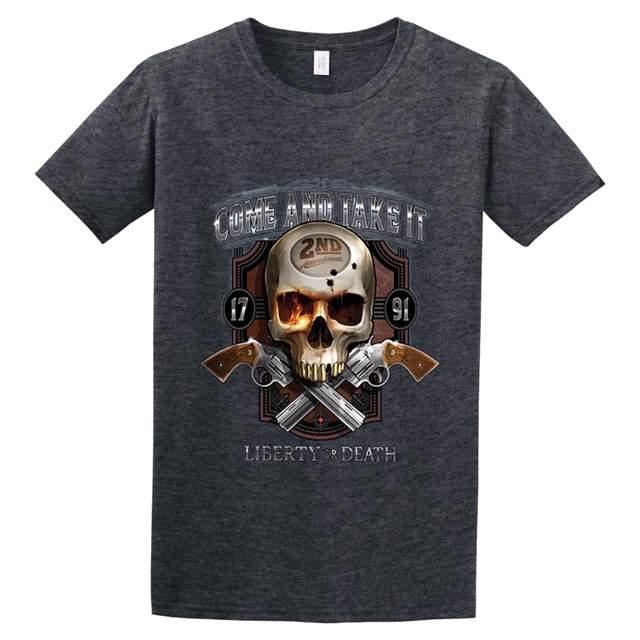 2nd Amendment "Come And Take It" T-Shirts - Dark Heather M/L/XL image