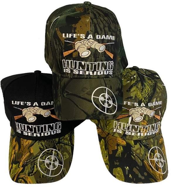"Life's A Game, Hunting Is Serious" Hunting Hats image