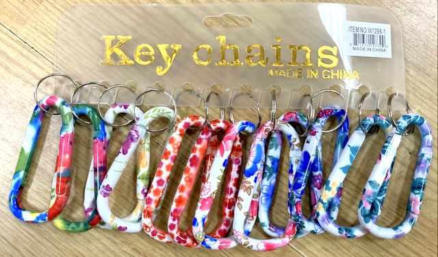 3" Flower Print Keychains image