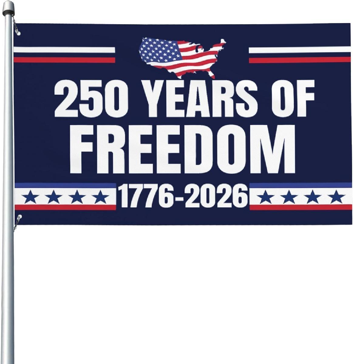 3'x5' 250 YEARS OF FREEDOM Flag image