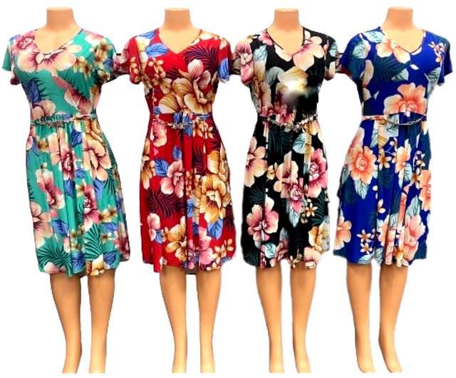 Tropical Flower Print Sundresses - Assorted image