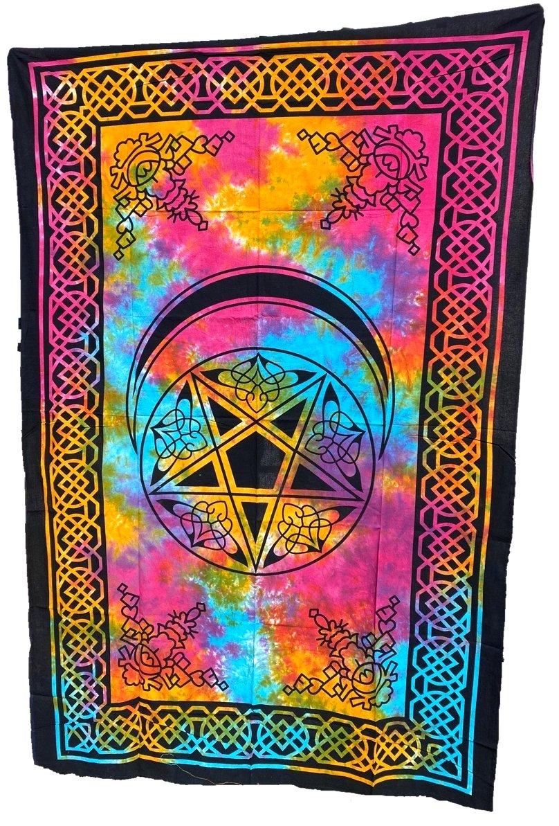 Star/ Moon Tie Dye Tapestries image