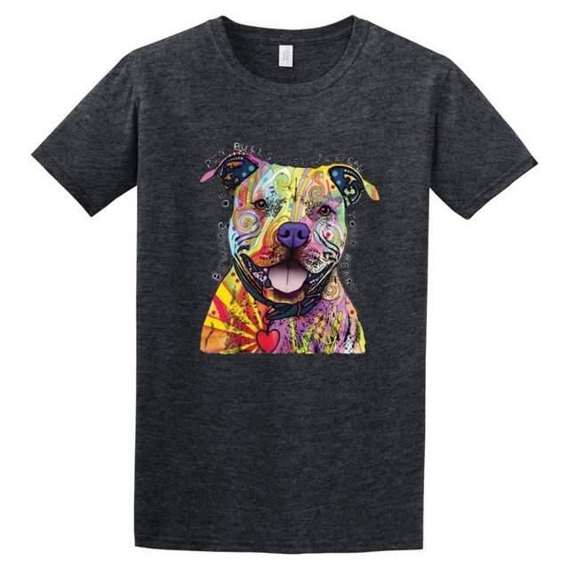 Colorful Pitbull T-Shirts - Dark Heather XXL image
