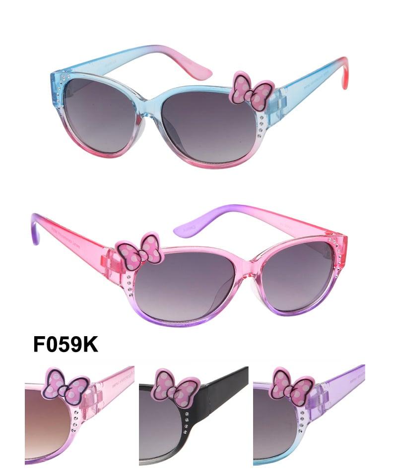 Kids Translucent Frame Sunglasses With Rhinestones - Assorted image