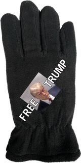 "Free Trump" With Mugshot Fleece Winter Gloves image