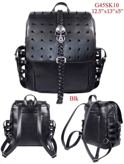 Metal Skull Concealed Carry Backpack With Side Pockets image