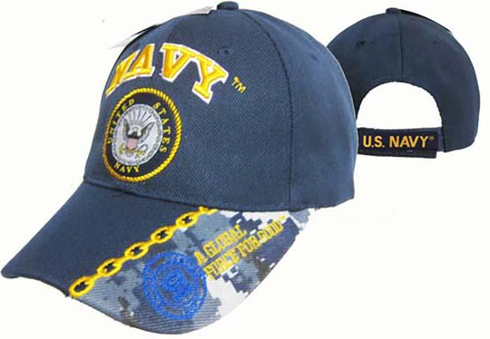 CAP602M NAVY & Navy Emblem Cap image