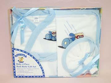 "Super Baby" 4 Pc Baby Bath Robe Gift Sets - ( # 20106) image