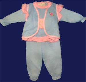 3Pc Jog Sets With Appliques - For Girls (Sizes: Infant) image