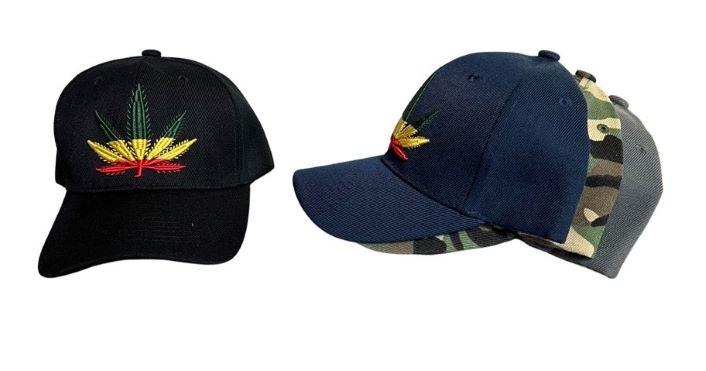 Marijuana Weed Reggae Style Embroidered Baseball Caps image