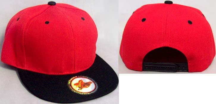 Snap Back Baseball Caps - Red & Black Combo image