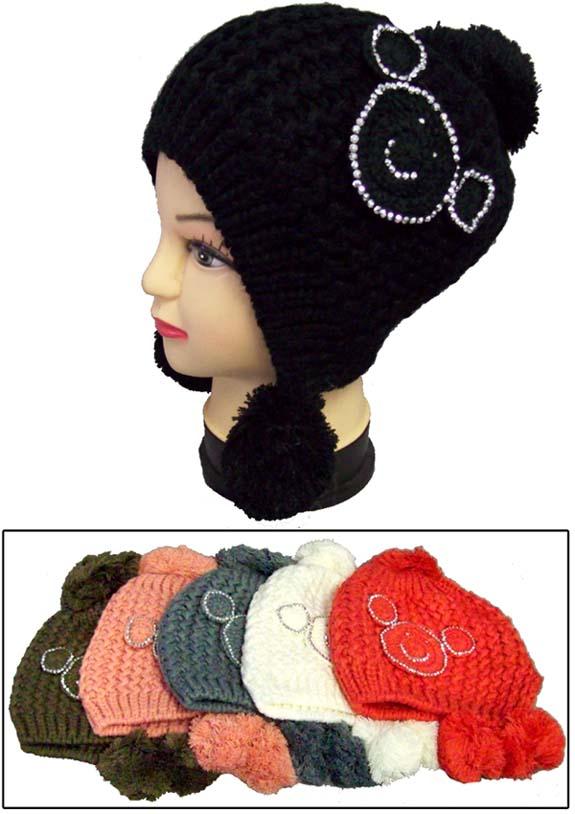 Winter Caps - Ear Warmers For Women/Teenagers Knits - Jeweled image
