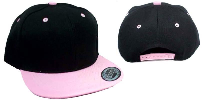 Snap Back Baseball Caps - Black & Pink Combo image