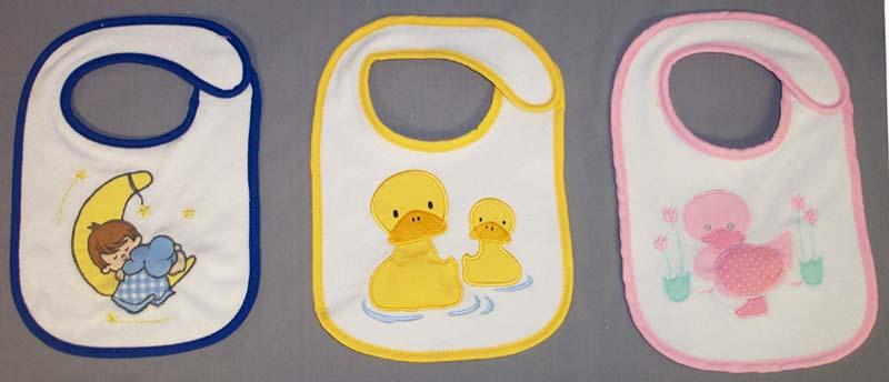 Squeaking Bibs With Sewn-In Appliques - Regular Size ( # BB-001) image