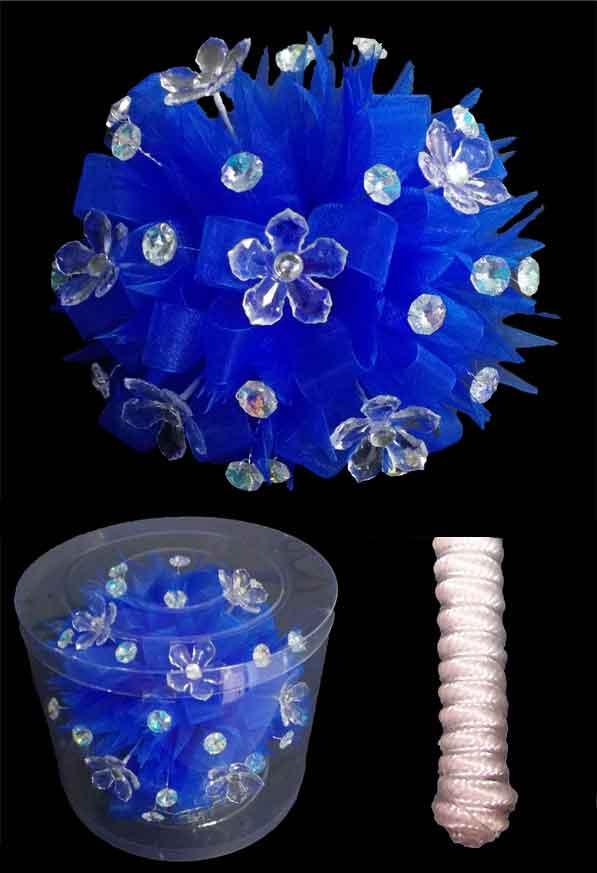 Bridal - Quinceanera - Presentation Silk & Crystal Flower Bouquet image