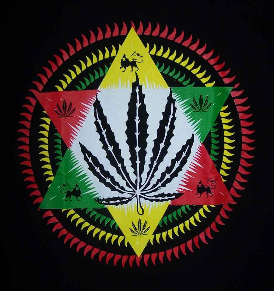 Marijuana Weed Reggae Rasta Pot Cannabis Cotton T-Shirts .. image