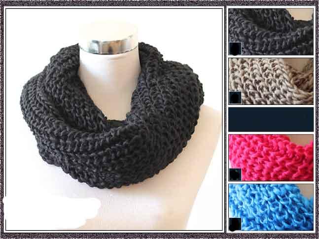 Scarves Fall/Winter Goods Knitted InfinityCircle Scarves Women image