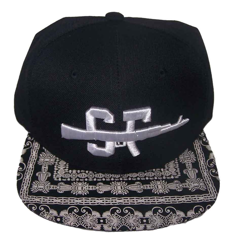 AK 47 SF Flat Brim Embroidered Snap Back Baseball Caps Hats image