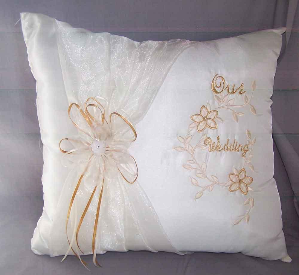"Our Wedding" Embellished Pillows - Ivory Color - 2 Pcs image