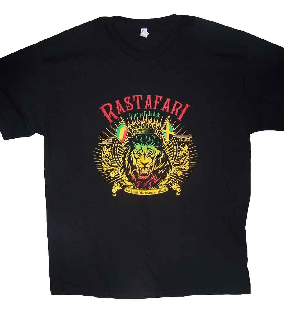 Rastafari Reggae Rasta Lion of Judah Cotton T-Shirts image