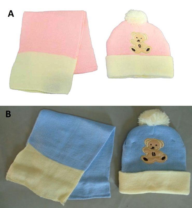 Embroidered Beanie - Winter Caps Bonnet & Scarf Sets - For Girls image