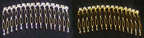 Rhinestones Comb - Gold Color image