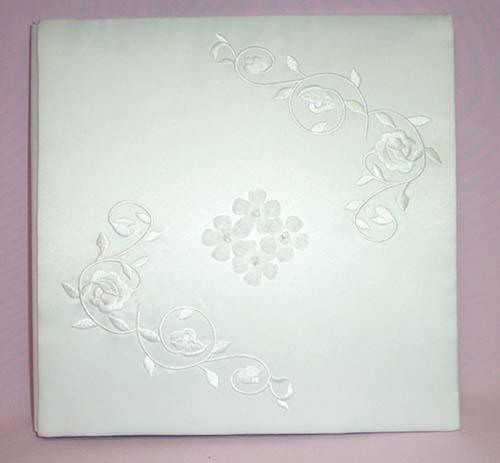 "Any Occasion II " White Embroidered Photo Album & Ribbon (Imp) image