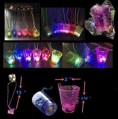 LED Shot Glass with Beaded Necklace Assorted (6519) image