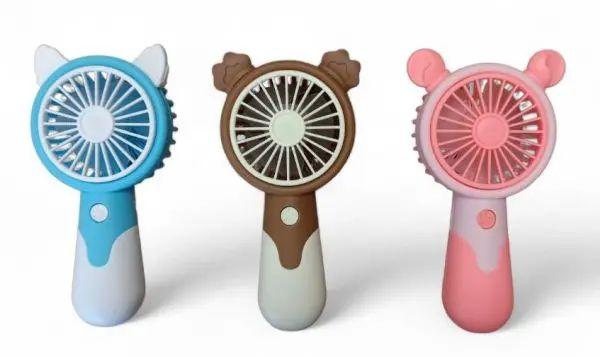 Rechargeable Mini Handheld Fans 7" Assorted Colors (0864) image