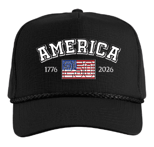 America 250 Block Outline Flag Black Cap image