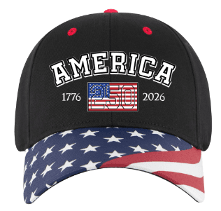 America 250 Block Outline Flag Bill Cap image